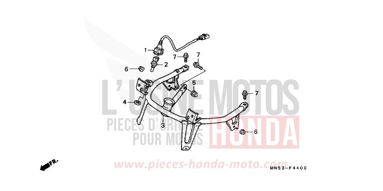 COWL STAY (GL1500J/K) for Gold Wing BLACK-Z (NH1ZD) from 1989